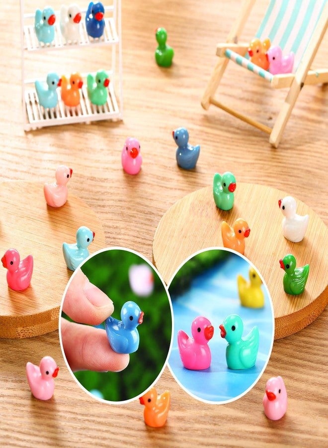 RoundFunny 600 Pcs Mini Resin Duck Tiny Duck Figurines Bulk for Garden Dollhouse Craft Ornament Handmade Charms Potted Plants Decoration, 15 Colors - Image 5